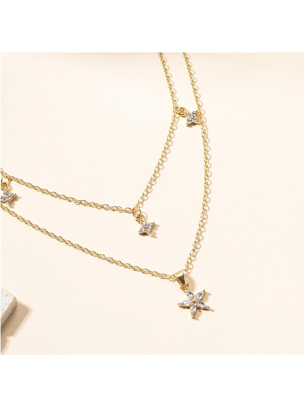 Gold layered necklace